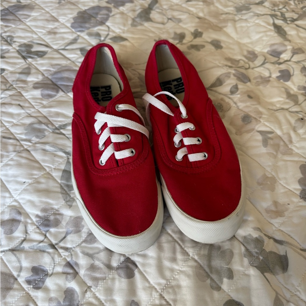 Red Pro Keds Canvas Sneakers